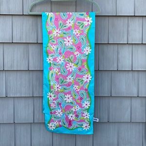 Lilly Pulitzer 100% Floral Silk Scarf